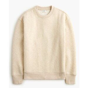 NWT J Crew Fleece Crewneck Sweatshirt Beige Size L $98 [jb]